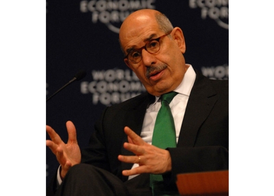 Mohammed ElBaradei, head of the International Atomic Energy Agency, at the Wolrd Economic Forum (Wolrd Economic Forum/flickr)