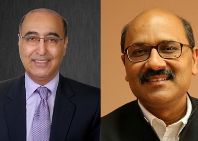 L-R: High Commissioner Abdul Basit and Shekhar Gupta