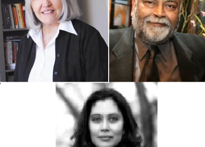 Clockwise from top left: Saskia Sassen, Arjun Appadurai and Anupama Rao