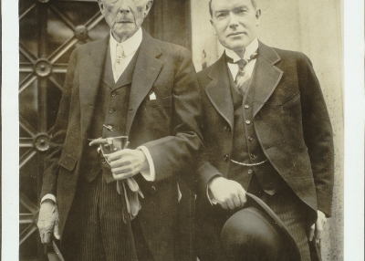 John D. Rockefeller Sr. and John D. Rockefeller Jr. (1925). (Courtesy Rockefeller Archive Center)