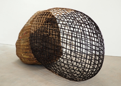 Sopheap Pich, "Large Seed, 2015," Bamboo, rattan, metal wire, burlap, plastics, and synthetic resin, Courtesy of Tyler Rollins Fine Art