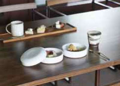 Tea table setting inspired by Korean heritage