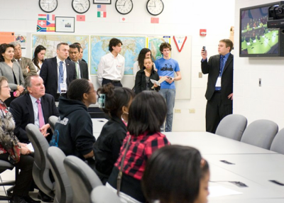 exchange how greet student to Students  American Chinese with President Asia  Meet Society