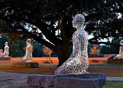 Jaume Plensa, Tolerance, 2011, stainless steel and stone, commissioned by Houston Arts Alliance, 2009. (bhillman53/Flickr)