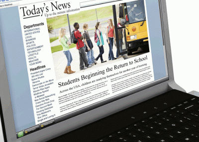 Post your international school newspaper online. (sjlocke/iStockPhoto)