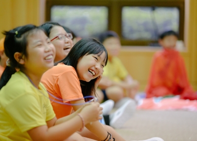The Summer Camp participants during a role-playing program at the Hyosung Training Institute in Anyang on August 8, 2013. 