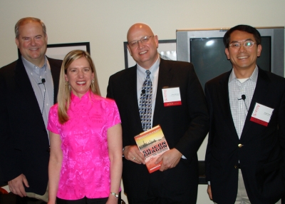 Left to right: Gary Rieschel, Rebecca Fannin, James McGregor, Joseph Tzeng (Asia Society)