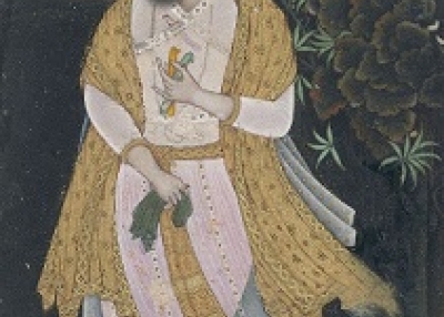 Sultan Ibrahim ‘Adil Shah II Holding Castanets, Attributed to the Bodleian Paint