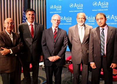 From left to right: Rafiq Dossani, Markos Kounalakis, Bruce Pickering, Adil Zainulbhai