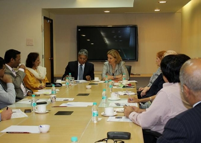 Bunty Chand, Executive Director, Asia Society India Centre, Akhil Gupta, Chairman, Blackstone India and Josette Sheeran, President and CEO, Asia Society