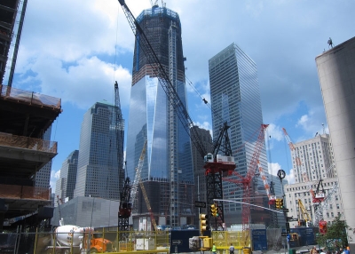 The Freedom Tower under construction at 1 World Trade Center, where Chinese investors have signed major leases. (Dan Nguyen/Flickr)