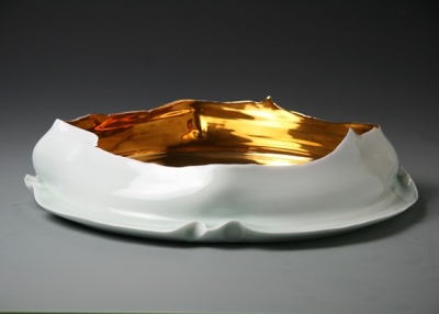 Gold Bowl, 2014, Qing Bai Porcelain, Takeshi Yasuda.