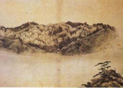 Yi In-mun (1745~1821), Mount Geumgang Viewed from Danbal-ryeong Ridge