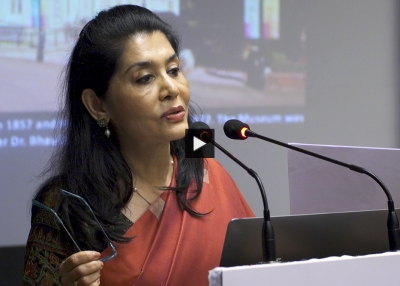 Tasneem Mehta delivers the second keynote address at the 2019 Arts & Museum Summit