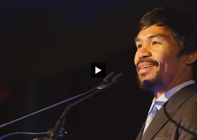 Manny Pacquiao: 'Keep on Fighting' to End Poverty