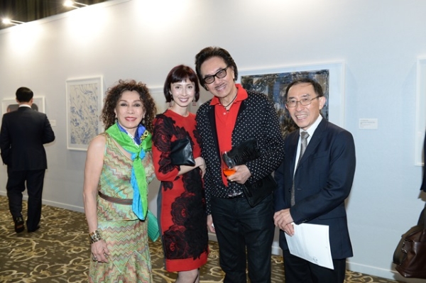 (L to R) Deddy Kusama, Melissa Chiu, Deddy Kusama, Ken Hakuta at Asia Society’s second annual Art Gala on May 12, 2014. (Asia Society Hong Kong Center)