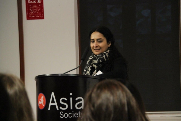 Pakistani artist Aisha Khalid in "From Tradition to Contemporary: Imran Qureshi and Aisha Khalid", February 14, 2014
