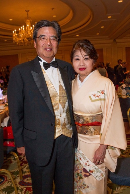 Japanese Consul General Hiroshi Inomata with Mrs. Midori Inomata. (Drew Altizer/Asia Society)