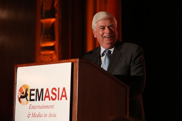 Christopher Dodd, Chairman and CEO, Motion Picture Association of America speaks during the 2013 Asia Society U.S.-China Film Summit and Gala held at the Millennium Biltmore Hotel on Tuesday, November 5, 2013, in Los Angeles, Calif. (Photo by Ryan Miller/Capture Imaging)