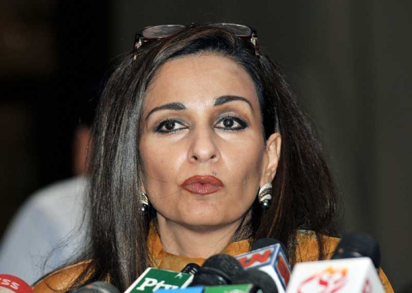 Then-Pakistani Information Minister Sherry Rehman briefs media representatives in Islamabad in 2008. Rehman was named Pakistan's Ambassador to the U.S. on Nov. 23, 2011. (Farooq Naeem/AFP/Getty Images)