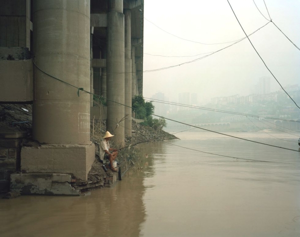 Fishing on Chongqing's Jialing River. (Bo Wang)