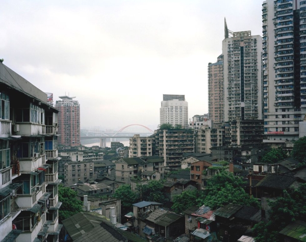 Shibati, a slum area in central Chongqing, which used to be famous for its well-preserved traditional lifestyles. The whole area has now been demolished. (Bo Wang)