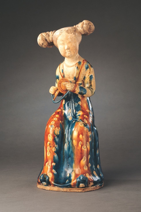 Court Lady. North China; Tang period, 8th century
Earthenware with multicolored lead glazes and traces of pigment (sancai ware). Asia Society, New York: Mr. and Mrs. John D. Rockefeller 3rd Collection, 1979.113. (Asia Society Texas)
