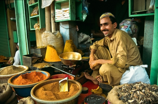 A spice vendor in Peshawar. (Stefan Sonntag/Flickr)