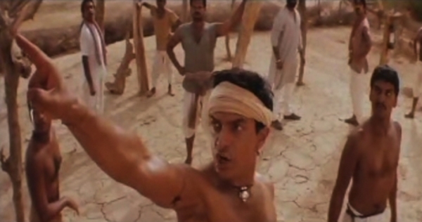 Aamir Khan in a scene from the Oscar-nominated movie 'Lagaan' (2001).
