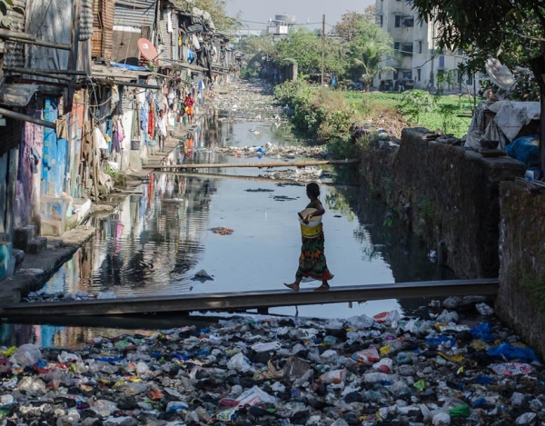 The water-quality in Mumbai decreases greatly during the Monsoon season. Decaying fish and other toxic chemicals and materials are routinely found in Mumbai's drinking water reserves. (Jonathan Raa)