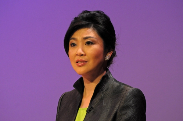Thai Prime Minister Yingluck Shinawatra addresses the crowd at Asia Society New York on Wednesday, September 26, 2012. (Elsa Ruiz/Asia Society)