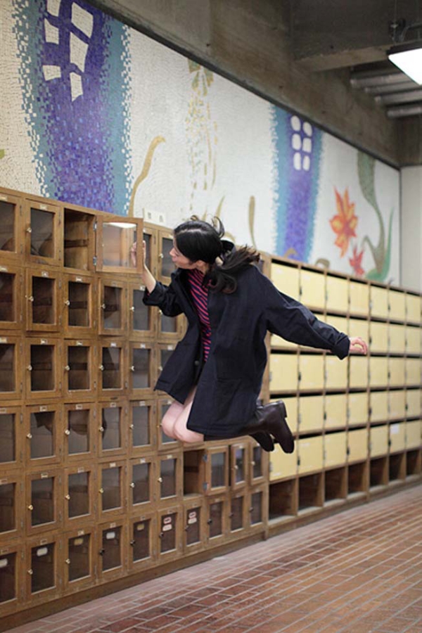Each image in Natsumi Hayashi's levitation series is identified by the particular date it represents in her photo diary. This image is dated October 4, 2010. "Today's Levitation" ©Natsumi Hayashi, courtesy of MEM, Tokyo