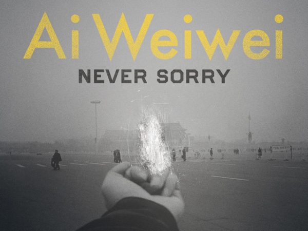 A poster from Alison Klayman's documentary on Chinese artist Ai Weiwei, "Ai Weiwei: Never Sorry."