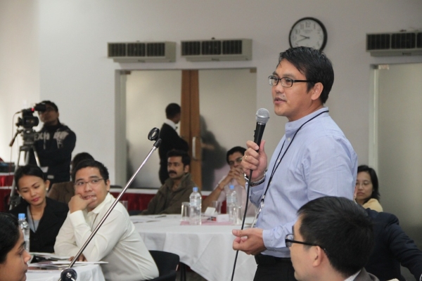 Arnel Casanova speaks at the Asia 21 Young Leaders Program Summit in December, 2012 in Dhaka, Bangladesh. (Asia Society)