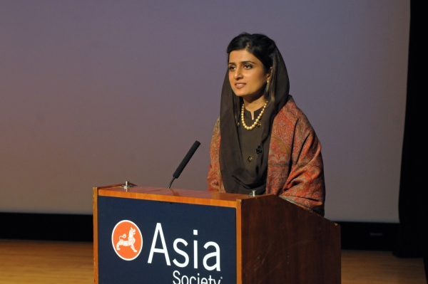 Pakistani Foreign Minister Hina Rabbani Khar at Asia Society New York on January 15, 2013. (Elsa Ruiz)