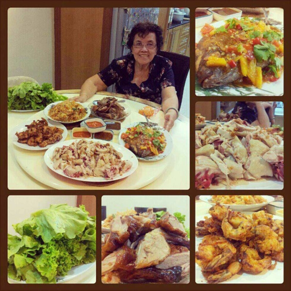 1. "Masterchef Gramma and her masterpiece meal for our Chinese New Year reunion dinner." (shanief)