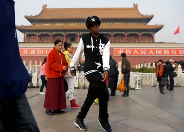 Filmmaker Ole Schell documented performances by Charles "Lil Buck" Riley, above, in Beijing at the inaugural U.S.-China Forum on the Arts and Culture in November 2011. 