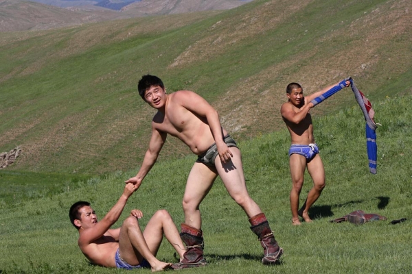 Bökh is the folk wrestling style of Mongols in Mongolia, Inner Mongolia and other regions. Bökh means "durability." (istolethetv/Flickr)