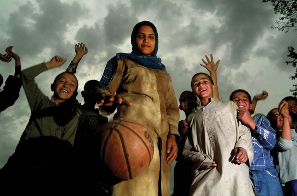 Kabul, 2005: At 24 Sabrina Sagheb, secretary of the Afghan Basketball Commission, was the youngest woman to contest a seat in the Afghan Parliament, where she currently holds a seat. (Veronique de Viguerie/Getty Images)