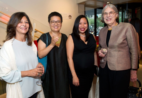 L to R: Sheila Nemazee, Lin Tianmiao, Asia Society Museum Senior Curator of Modern and Contemporary Art Michelle Yun, and Katharine Desai. (Elena Olivo/Asia Society)
