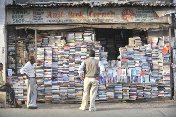 A used book stall in New Delhi. (Tom Carter)