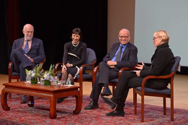 Richard Armstrong, Melissa Chiu, Tom Finkelpearl, and Peggy Loar at Asia Society New York on January 29, 2014. (Elsa Ruiz/Asia Society)