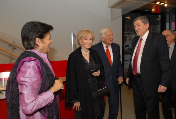 Pictured from left: Former Asia Society President and CEO Vishakha N. Desai, Cynthia and John Whitehead, and former Asia Society Chairman Richard C. Holbrooke. (Elsa Ruiz/Asia Society)