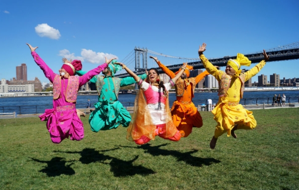 The NYC Bhangra Dance Company. (Courtesy of Megha Kalia)