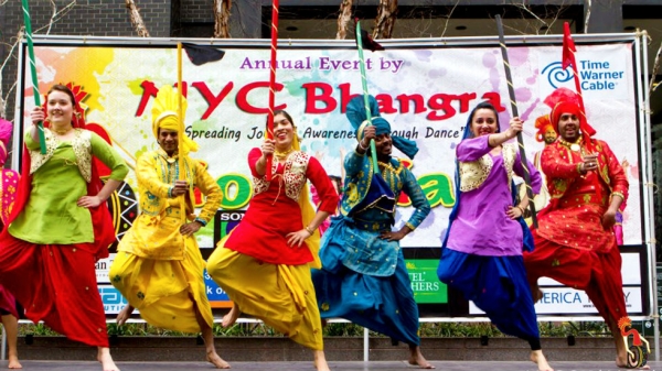 The NYC Bhangra Dance Company. (Courtesy of Megha Kalia)