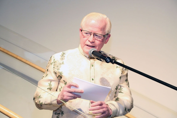 Ambassador Jose L. Cuisia Jr. speaks at the Philippine Gold Opening Gala on September 10, 2015. (Sylvain Gaboury/Patrick McMullan Company)