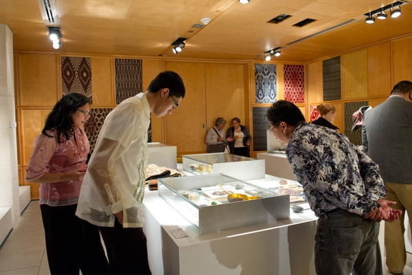 Visitors explore the 'Filipino Design Now' installation at Asia Society New York on September 12, 2015. (Elena Olivo/Asia Society)