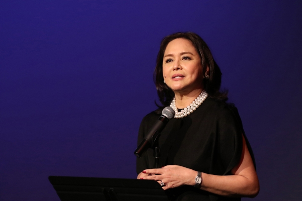 Charo Santos-Cocina, the president, CEO, and chief content officer for ABS-CBN, accompanied Piolo Pascual to Asia Society on November 20. (Ellen Wallop/Asia Society)