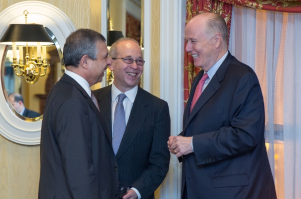 His Excellency Ashok Kumar Mirpuri, Ambassador of Singapore to the United States (left); Daniel R. Russel, Assistant Secretary of State for East Asian and Pacific Affairs (center); Thomas Donilon, Former National Security Advisor and ASPI Distinguished Fellow (right)