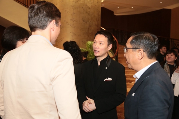 From left to right: guest, Archie Drury, choreographer Shen Wei, and Silas Chou.